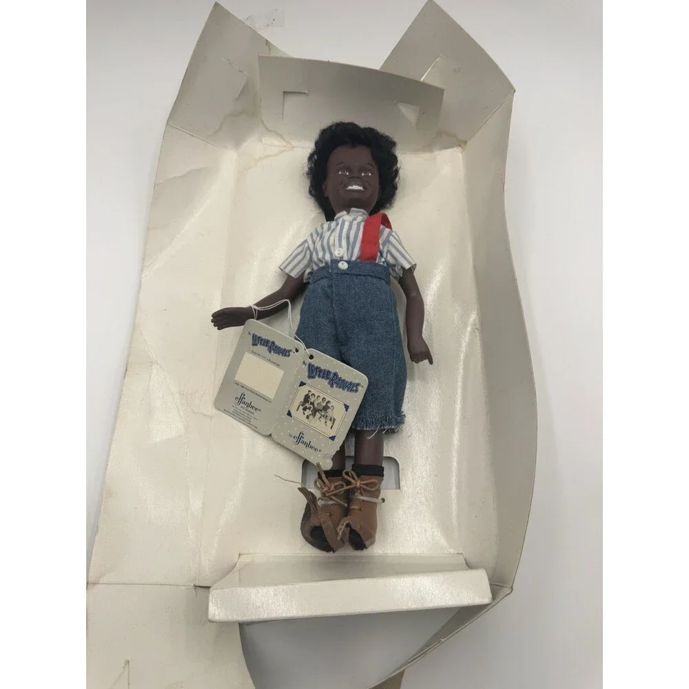 Vintage 1989 Effanbee Little Rascals Buckwheat Doll w/ Insert & Reg Card